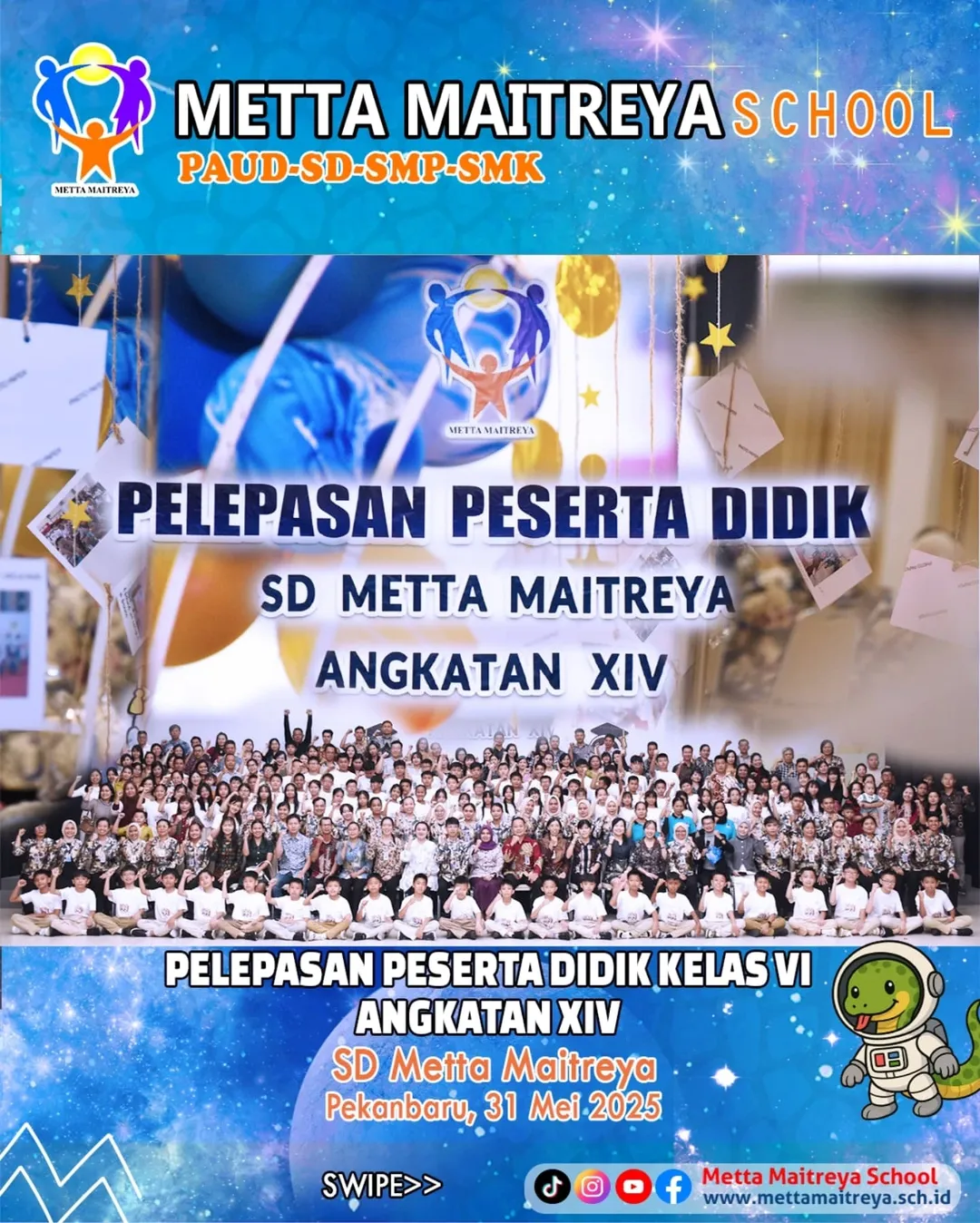 Pelepasan Peserta Didik Kelas VI Angkatan XIV SD Metta Maitreya
